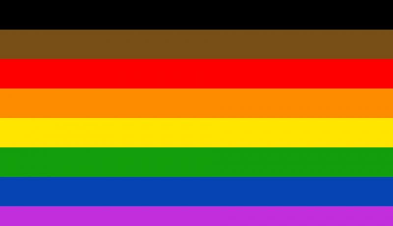 Image of rainbow flag.
